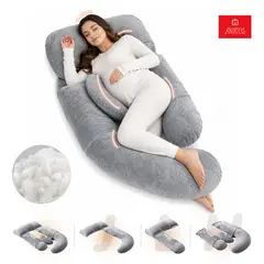 ANIKIDS - 4 En 1 Cojin Maternal Almohada Embarazo Desmontable 141x74cm