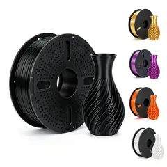 WUWAWDOGA - Filamento Pla Para Impresoras 3d De 1.75mm Y 1kg Negro