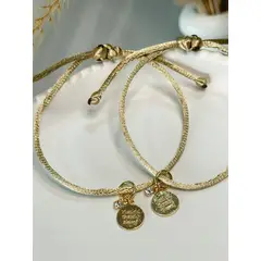 GENERICO - Pulsera Thankful agradecida ajustable cafe bendecida fe religiosa energia