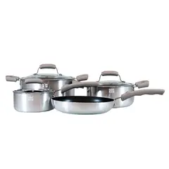 TITANIO - Batería De Cocina 7 Piezas Galaxy Mocha Börken