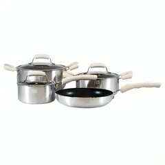 TITANIO - Batería De Cocina 7 Piezas Galaxy Bone Börken
