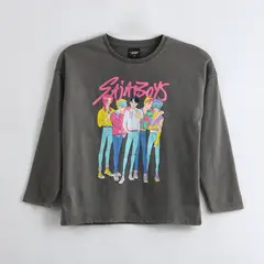 KPOP DEMON HUNTERS - Polera Manga Larga Niña Saja Boys Gris