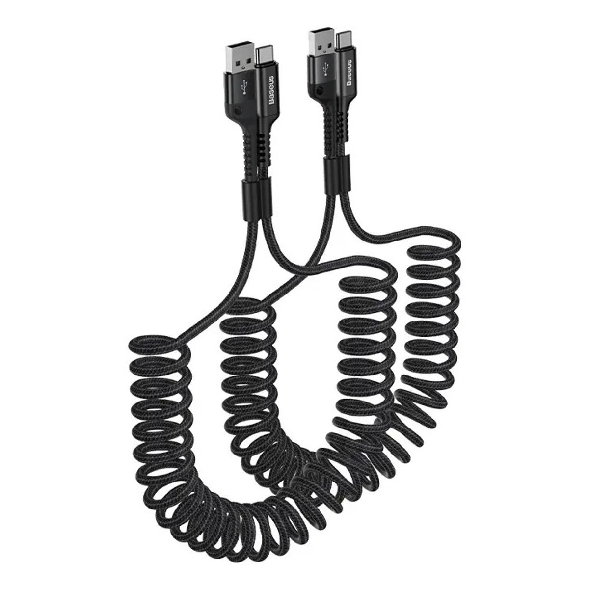 BASEUS - Paquete De 2 Cables En Espiral Baseus Con Forma De Ojo De Pe
