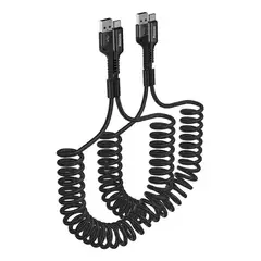 BASEUS - Paquete De 2 Cables En Espiral Con Forma De Ojo De Pe