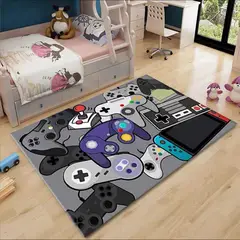 GENERICO - ALFOMBRA GAMER ANTIDESLIZANTE 120X170CM CON DISEÑO EXCLUSIVOS DE CONTROLES GAMER GBEA