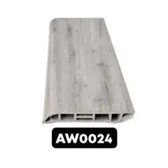 GENERICO - Guardapolvo PVC gris claro liso 7cm x 2,44m