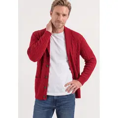 NEW MAN - Cardigan Cluny Red Fw26