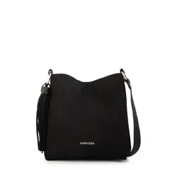 AMPHORA - Cartera bandolera reversible raven negro