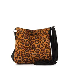 AMPHORA - Cartera bandolera reversible raven camel