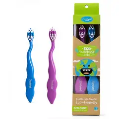 DENTWELL - CEPILLO DE DIENTES ECO TOOTHBRUSH SUAVE 2 UNIDADES