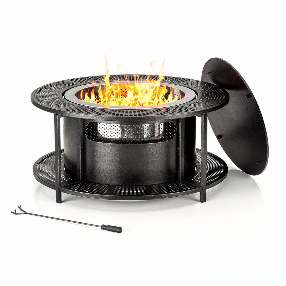 GENERICO - Fogón Brasero sin Humo Mesa 2 en 1 para Terraza y Jardín 64 cm – Samla