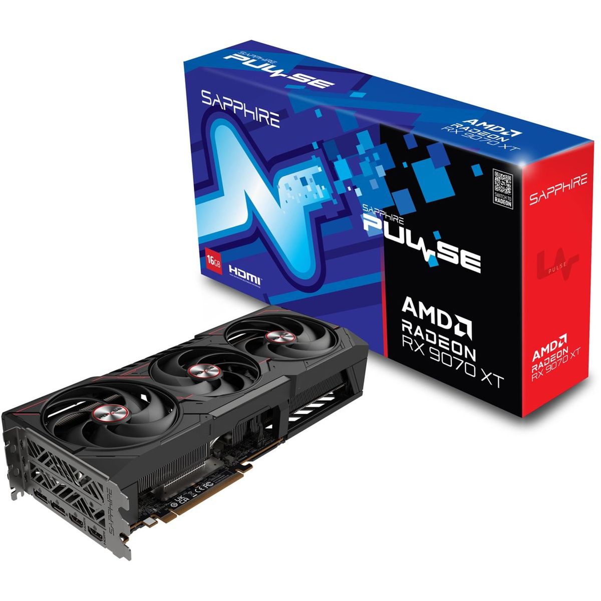 SAPPHIRE - Tarjeta de Video SAPPHIRE RADEON RX9070XT PULSE 16GB
