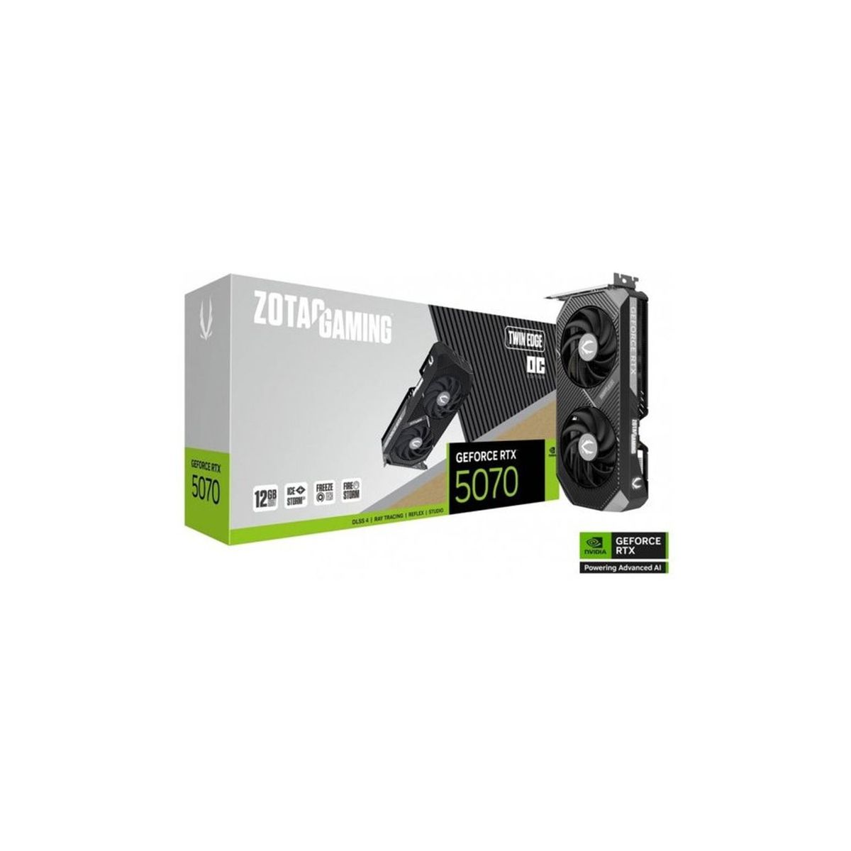 ZOTAC - Tarjeta de Video Zotac Gaming GeForce RTX 5070 Twin Edge OC 12GB