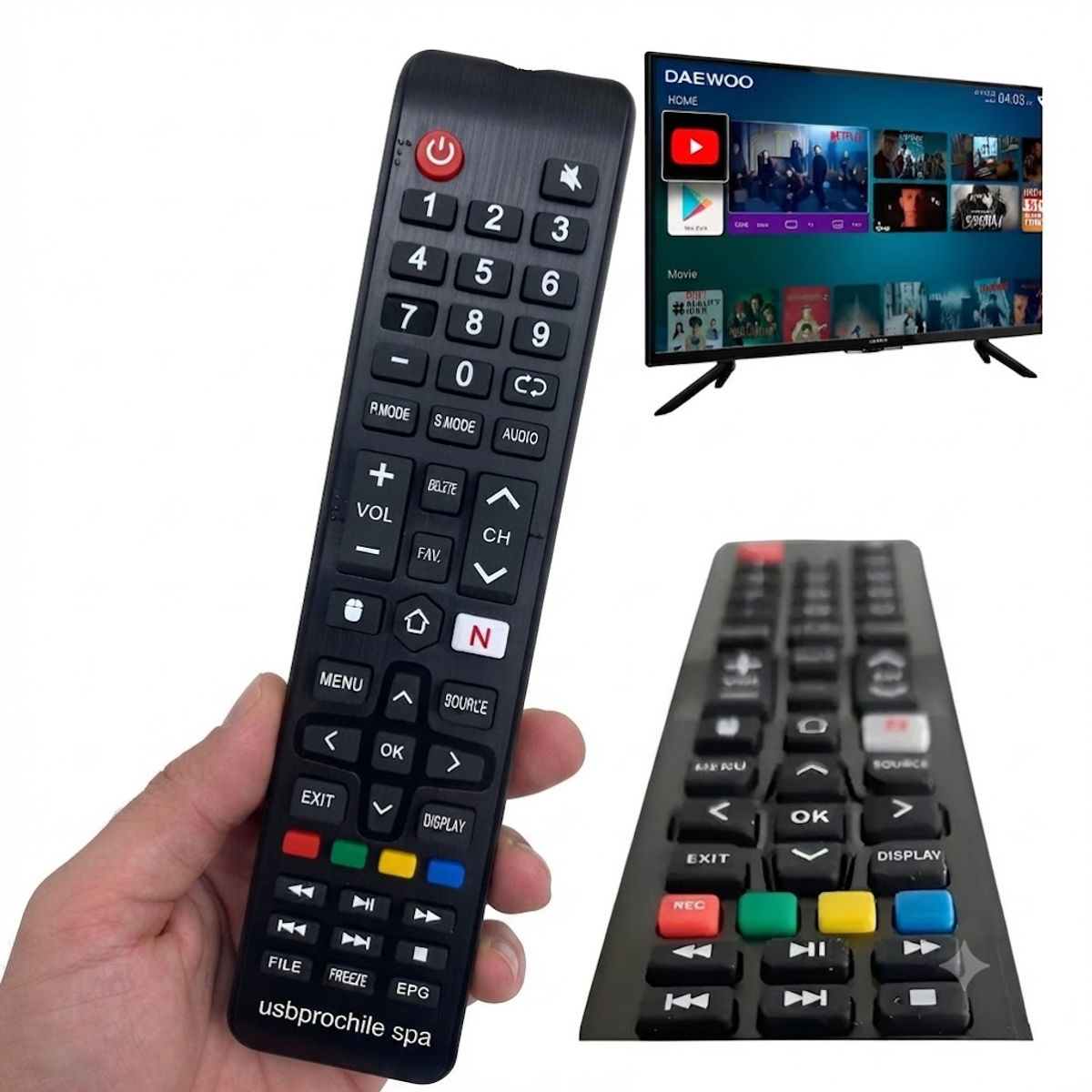 GENERICO - Control Remoto Compatible Smart TV Daewoo  Winia RC-802BA