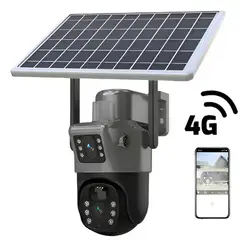 GENER - Camara Solar 4G Baliza Wifi 360° Inalambricas 2 Lentes
