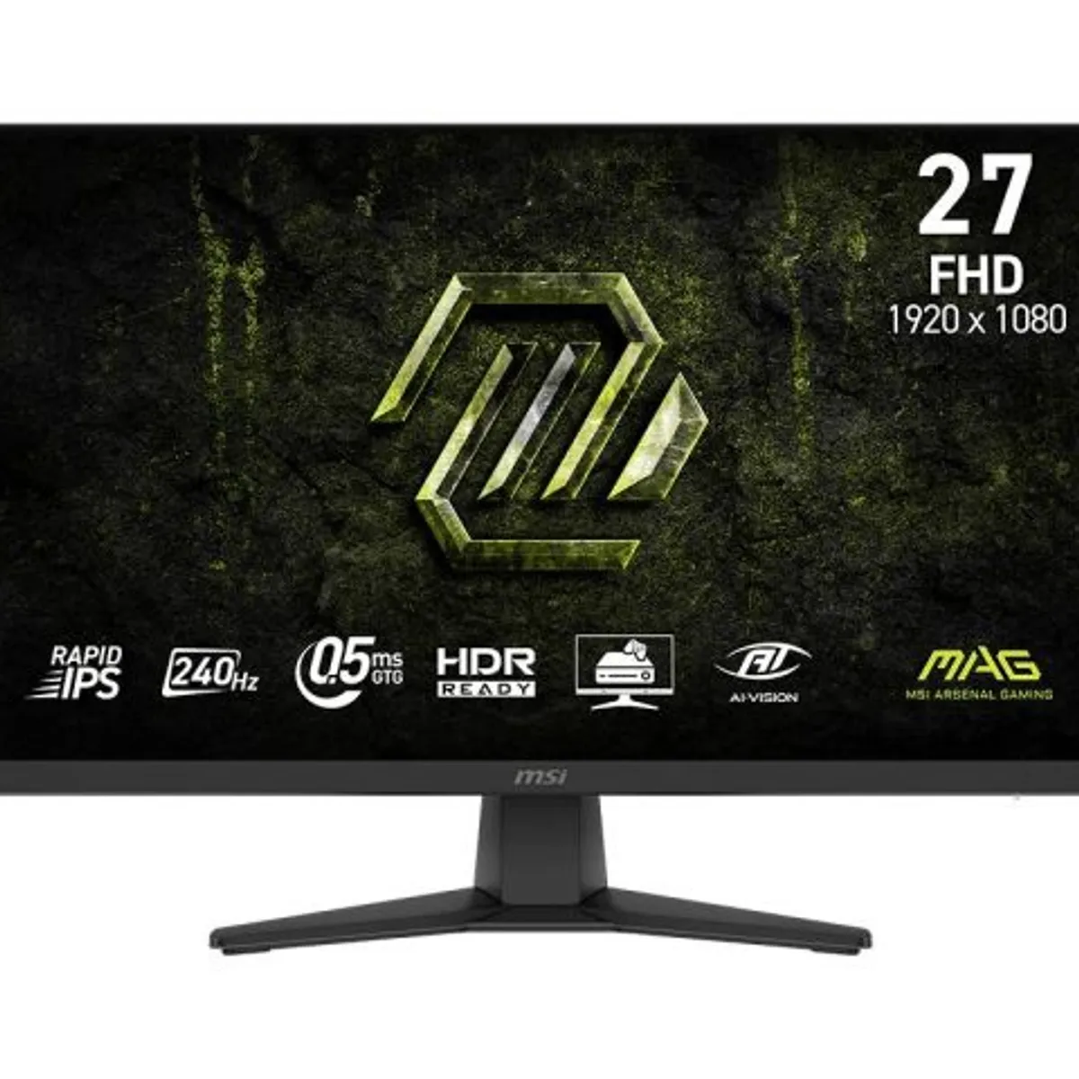 MSI - MONITOR GAMER MSI MAG 272F X24 27" FULL HD  240HZ  0.5MS  RAPID IPS  AI VISION  HDR READY