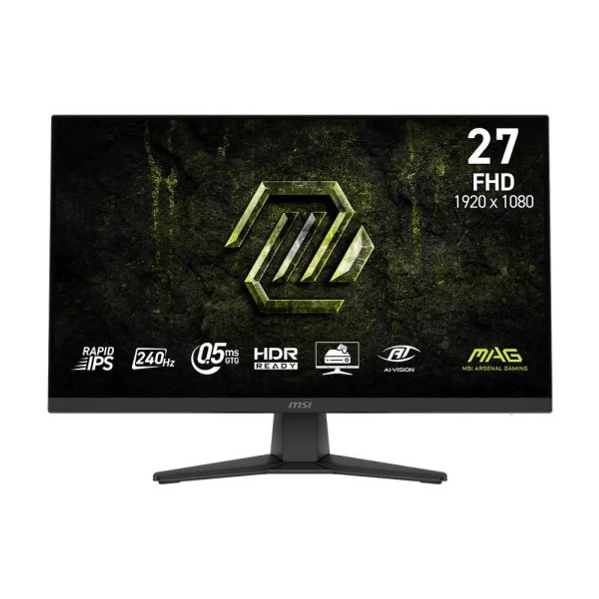 MSI - MONITOR GAMER MSI MAG 272F X24 27" FULL HD  240HZ  0.5MS  RAPID IPS  AI VISION  HDR READY