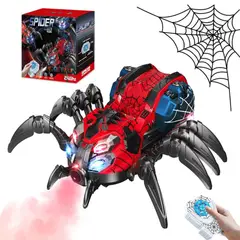SPIDER TECH - Araña RC 2.4 GHz con Luces LED, Música, Pulverizador y Control Remoto