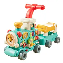 GENERICO - Juguete Tren Caminador 5 En 1 Didactico Con Sonidos Azul Infantil