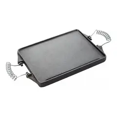 DUSSEL - Plancha Churrasquera Reversible 27x21 Cm Hierro Fundido Negro