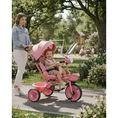 MYLHOGAR - Triciclo Paseo para Bebé con Asiento Giratorio 360° y Manillar