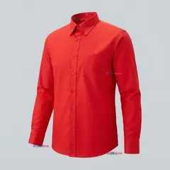UTILISIMO - Camisa Roja Huaso Hombre Clásica Regular Fit Manga Larga Fiestas Patrias