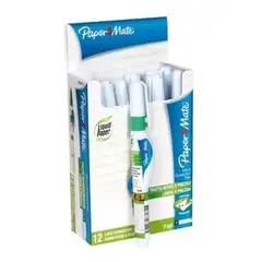PAPER MATE - Pack 12 Corrector Liquid Paper Lápiz 7ml Punta F