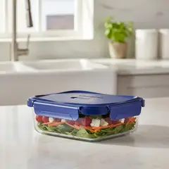 LUMINARC - Contenedor Hermético Alimentos 1 Litro Pure Box Azul
