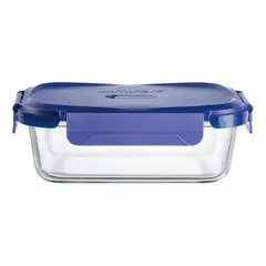 LUMINARC - Contenedor Hermético Alimentos 650ml Pure Box Azul
