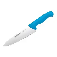 ARCOS - Cuchillo Carnicero De 20 Cm, Acero Inoxidable Y Mango Azul