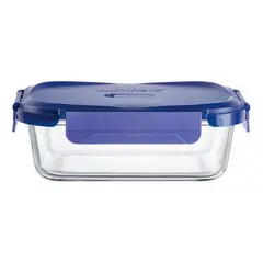 LUMINARC - Putina - Contenedor Hermético Rectangular 370 Ml Color Azul