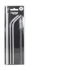 KEEP - Bombillas Reutilizable Silver Aluminio Tragos Color Gris