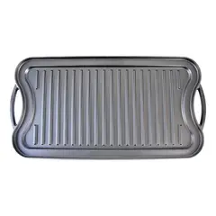 QUINCHO - Plancha Reversible Fierro Fundido 50x27 Bbq Color Negro