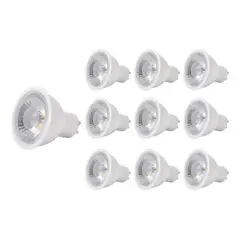 WANT - Pack 10 Ampolletas Led Gu10 7w Dicroica Sec - Sumatel Luz Cálido 38 Blanco Cálido