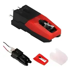 GENERICO - Par Capsulas Y Agujas Tocadiscos Universales 2pcs