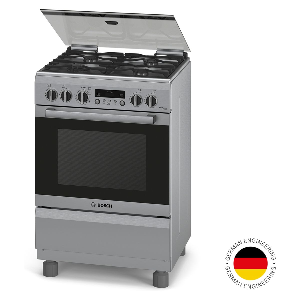 BOSCH - Cocina Pro 449 A Gas 4 Quemadores Hsg45I20Se Bosch