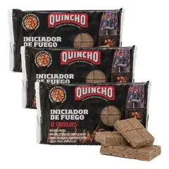 QUINCHO - Set Iniciador De Fuego X3 Parrilla Carbon Leña Asado Bbq