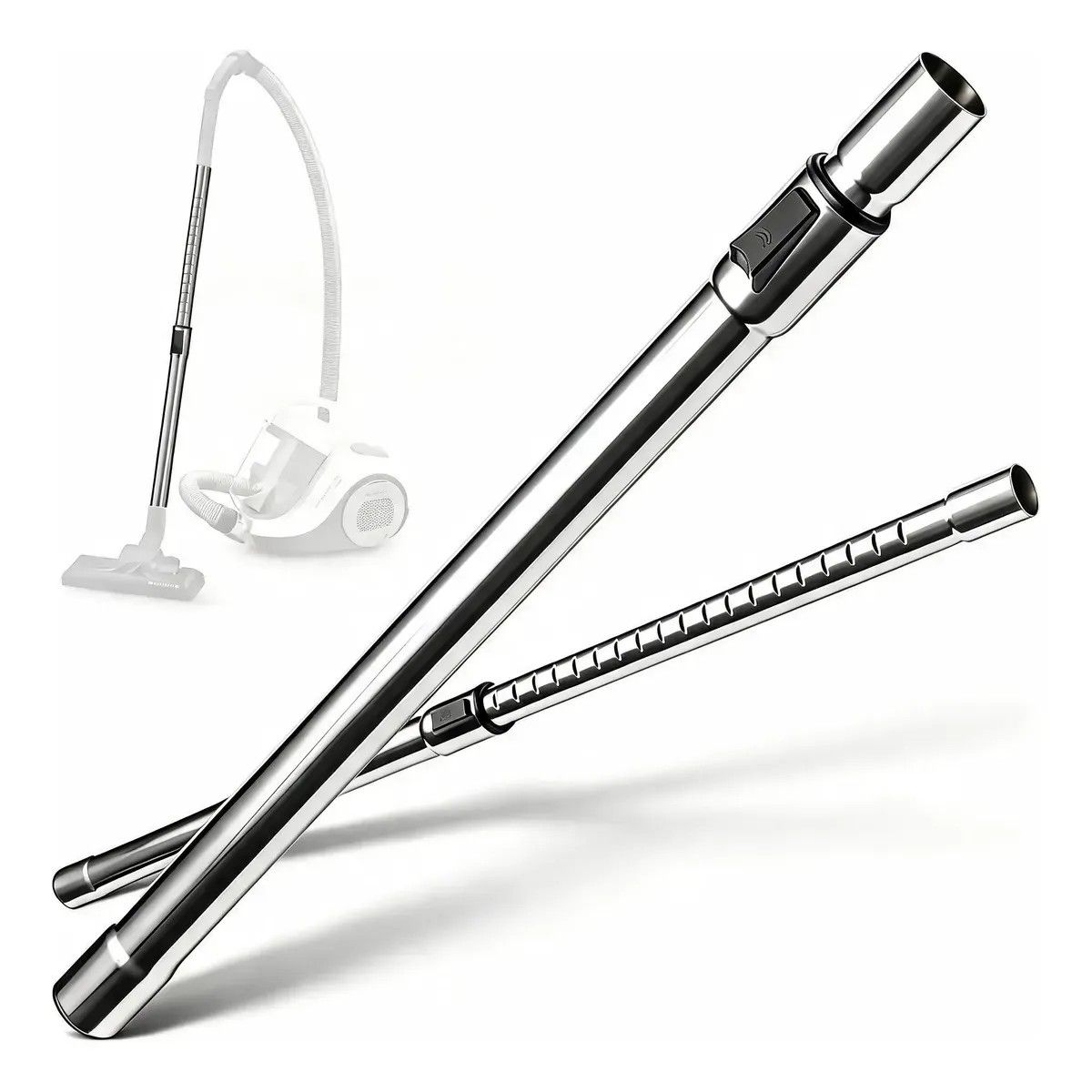 KUANGYE - Tubo Telescopico De Aspiradoras Universal Cromado 78cm 3.5cm