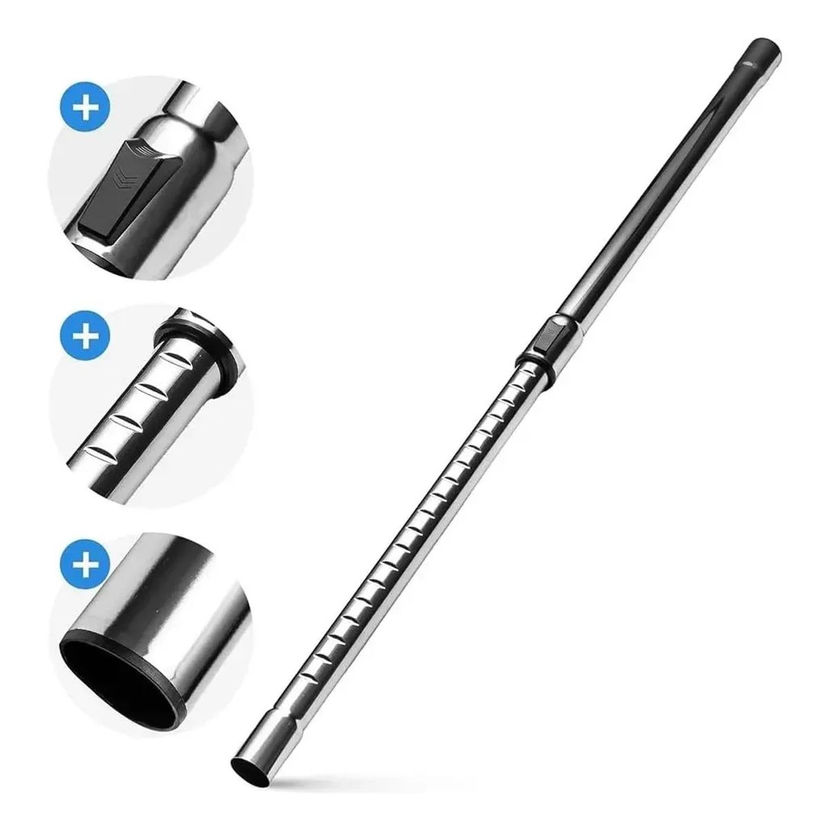 KUANGYE - Tubo Telescopico De Aspiradoras Universal Cromado 78cm 3.5cm