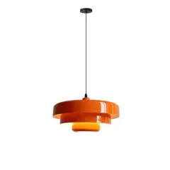 FRANZA - Lámpara Colgante De Metal Naranja E27