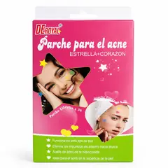 GENERICO - Pack 72 Parches Acné Hidrocoloide Diseño Estrella Corazón