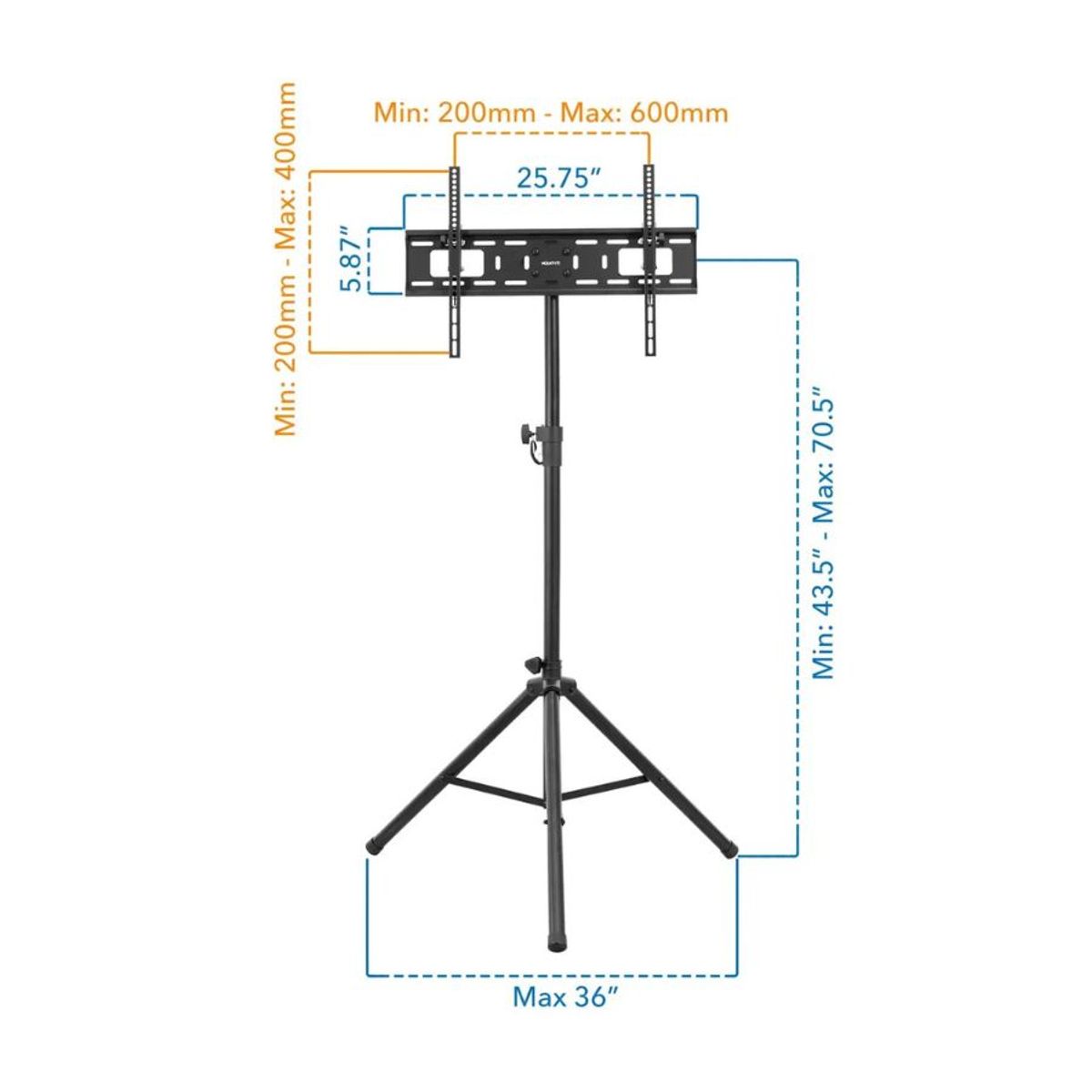 GENERICO - Soporte Trípode Portátil para TV 32 a 55 Pulgadas Ajustable
