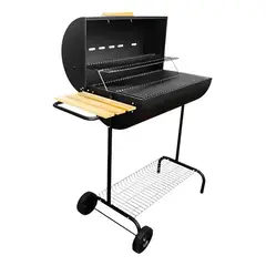 GRILLTECH - Parrilla Premoldeada Rodeo Con Tapa Acero Inoxidable 1.1m