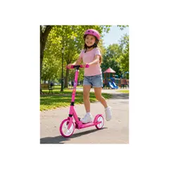 GENERICO - Scooter Infantil Ajustable Y Plegable Ruedas Grandes De Pu - Rosa