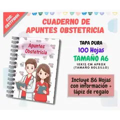 GENERICO - CUADERNO DE APUNTES OBSTETRICIA / MATRON A6 - 100 HOJAS
