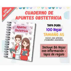 GENERICO - CUADERNO DE APUNTES OBSTETRICIA / MATRON A5 - 100 HOJAS