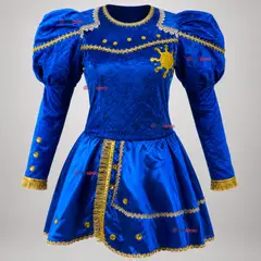 UTILISIMO - Traje Caporal Vestido Típico Tradicional Azul 2 Piezas Juvenil Fiestas Patrias
