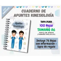 GENERICO - CUADERNO DE APUNTES KINESIOLOGIA A6 - 100 HOJAS