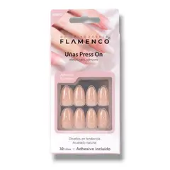 FLAMENCO - Uñas Press - On Ojo De Gato Con Lunares
