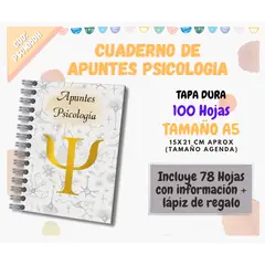 GENERICO - CUADERNO DE APUNTES PSICOLOGIA A5 - 100 HOJAS